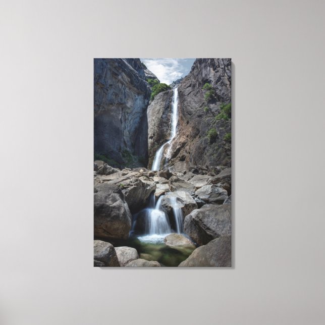 Undre Yosemite Falls Canvastryck (Framsida)