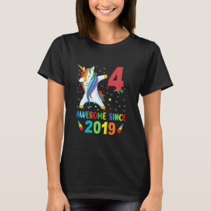 Unds 4-åriga flickor Tonåring dabbing Unicorn 4 B T Shirt