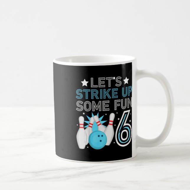 Unds 6e Födelsedagsfest Bowling Boy 6-åring Kaffemugg (Höger)