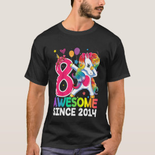 Unds 8-åriga flickor Tonåring dabbing Unicorn 8 B T Shirt