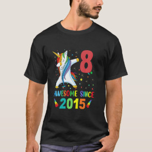 Unds 8-åriga flickor Tonåring dabbing Unicorn 8 B T Shirt