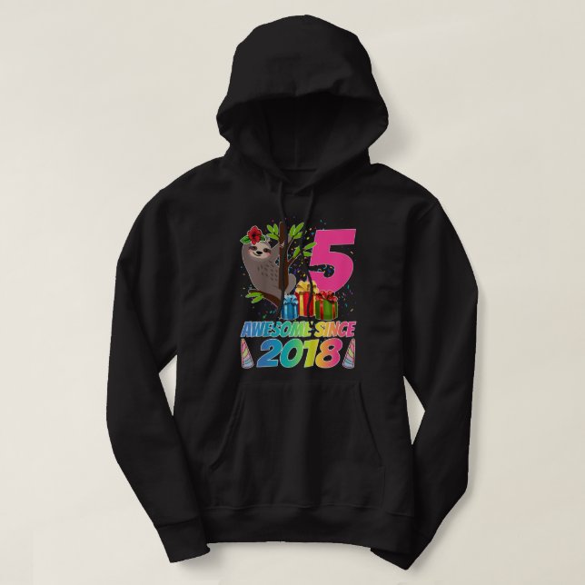 Unds 9 år gamla gifts-flickor Tonåring Unicorn Nar Hoodie (Design framsida)