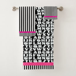 Unds Alphabet Black Rand Shock rosa