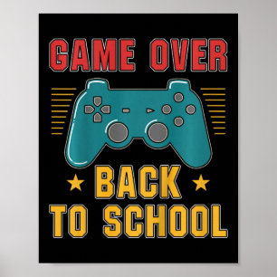 Unds Back to school för Boys Gamer Roligt Video Ga Poster