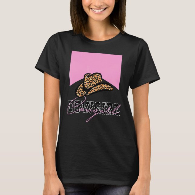 Unds Cowgirl Westernare Boots Hat Spurs Girls Yout T Shirt (Framsida)