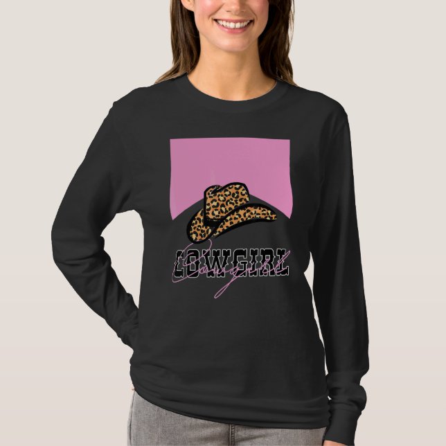 Unds Cowgirl Westernare Boots Hat Spurs Girls Yout T Shirt (Framsida)