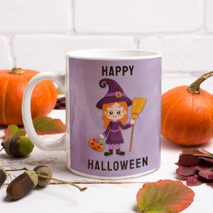 Unds eget namn för Halloween Witch Kaffemugg