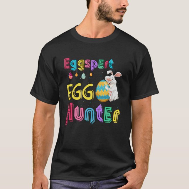 Unds Eggspert Egg Hunter Coola Påskhare Hunting Hu T Shirt (Framsida)