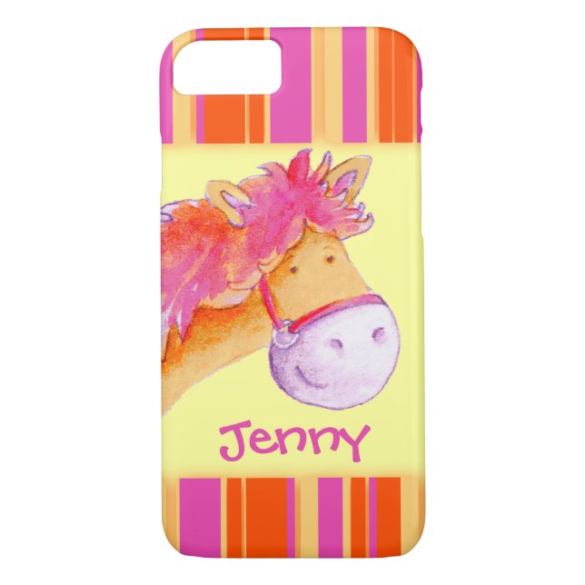 Unds-flickor som heter pony gult iphone case Case-Mate iPhone skal (Baksida)