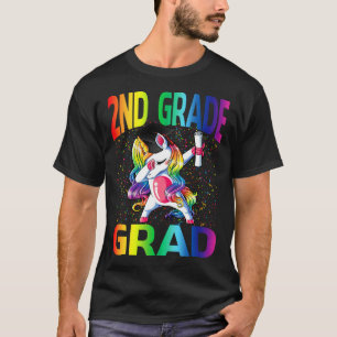 Unds Funny Studenten 2:a Klass Grad Unicorn T Shirt