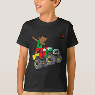 Unds Junetelfte dabbing Black Kung i Monster Truc T Shirt