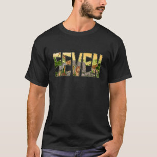 Unds jungle Birthday Boys Girls Zoo Animal 7 år T Shirt