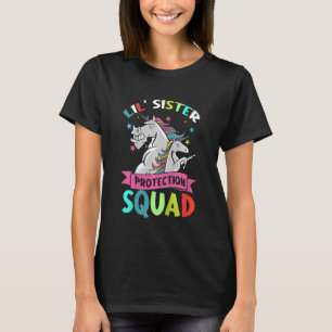 Unds Lil Sister Protection Squad Unicorn Bro Desig T Shirt
