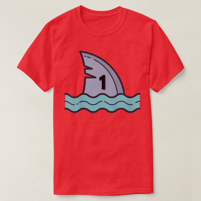 Unds Lycklig-hajfödelsedag 1 år gamla barn T Shirt (Design framsida)