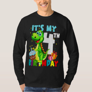 Unds min 4e födelsedagen Boys Lycklig 4 år gammal  T Shirt