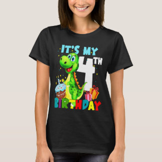 Unds min 4e födelsedagen Boys Lycklig 4 år gammal  T Shirt