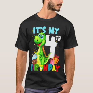 Unds min 4e födelsedagen Boys Lycklig 4 år gammal  T Shirt