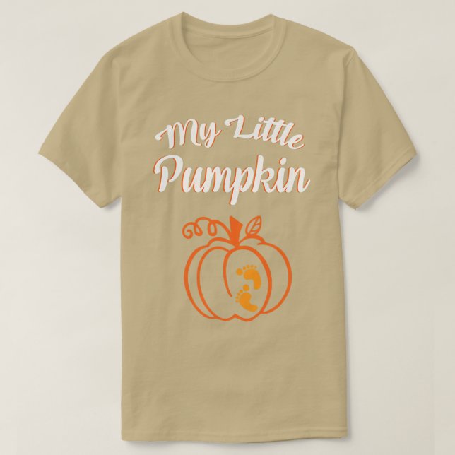 Unds min lilla Pumpkin Little Feet Halloween fest T Shirt (Design framsida)
