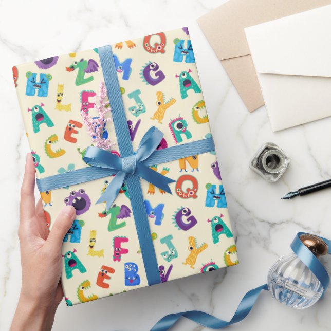 Unds Monster ABC-Fåniget Alphabet Monsters Presentpapper (Gifting)