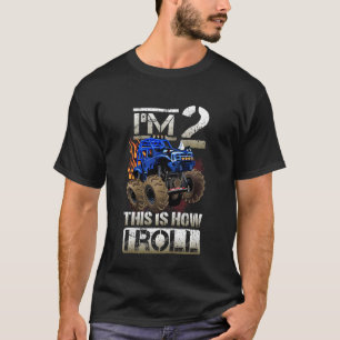 Unds Monster Lastbil 2:a födelsedag 2 år gammal fö T Shirt