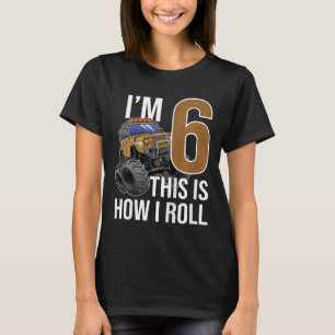 Unds Monster Lastbil 6e Birthday 6 year T Shirt