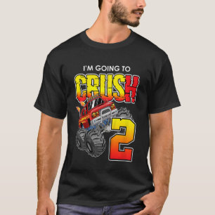 Unds Monster Lastbil födelsedag 2 år gammal andra  T Shirt