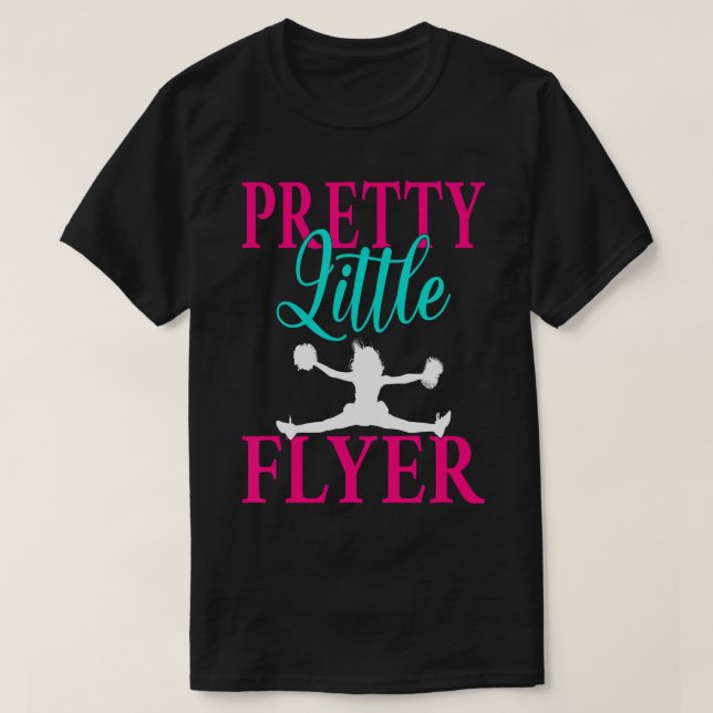 Unds Söt Little Flyer Funny Cheerlead Cheerl T Shirt (Design framsida)