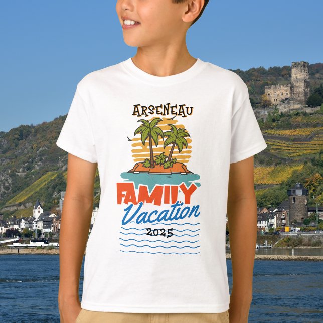 Unds Sunset Family Cruise Personalize T Shirt (Childs Family Vacation Shirt, personalize)