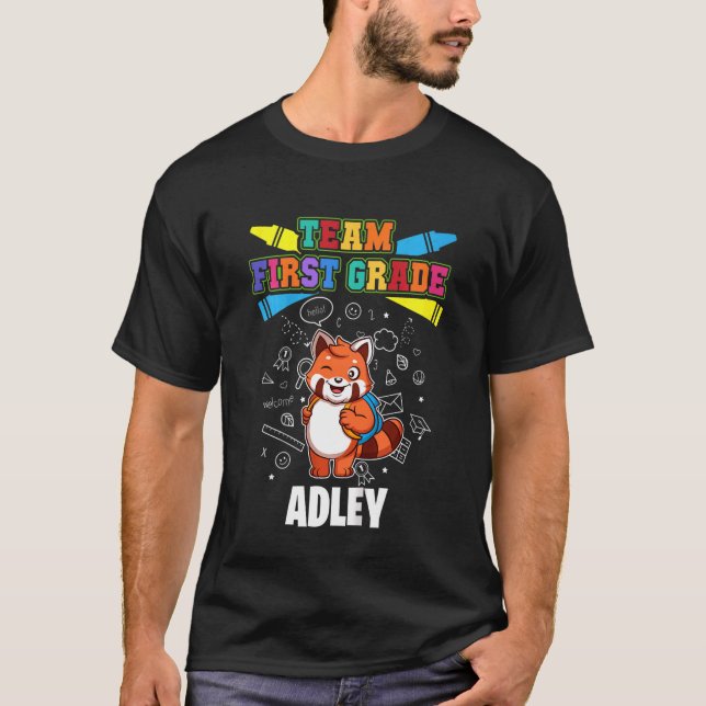 Unds Team First Klass Adley Personlig T Shirt (Framsida)