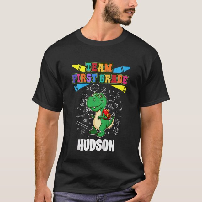 Unds Team First Klass Hudson Personlig T Shirt (Framsida)