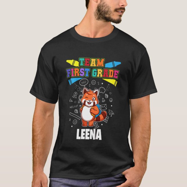 Unds Team First Klass Leena Personlig T Shirt (Framsida)