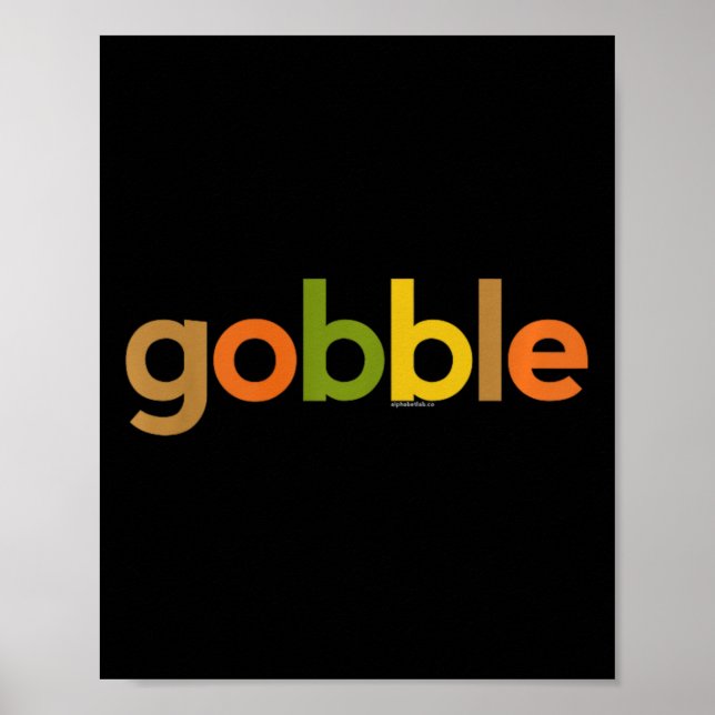 Unds Thanksgiving För barn Boy Girl Gobble Fall Tu Poster (Framsidan)
