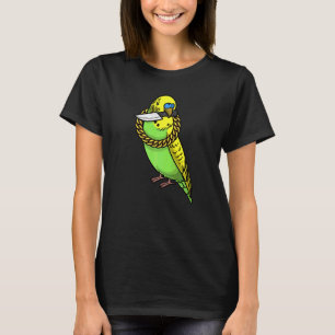 Undulat Papegoja Undulat Fågel Med Kniv T Shirt