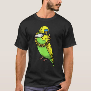 Undulat Papegoja Undulat Fågel Med Kniv T Shirt