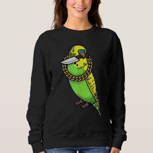 Undulat Papegoja Undulat Fågel Med Kniv T Shirt