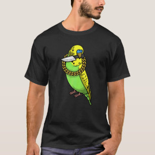 Undulat Papegoja Undulat Fågel Med Kniv T Shirt