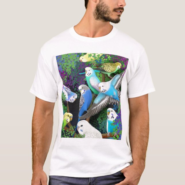 Undulatparakiter- och FernsT-tröja Tee Shirt (Framsida)