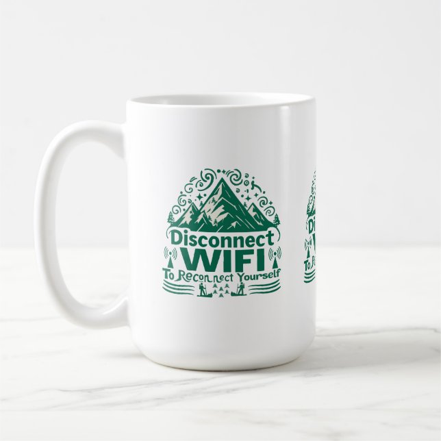 Undvik den digitala återkopplingen till naturen kaffemugg (Vänster)