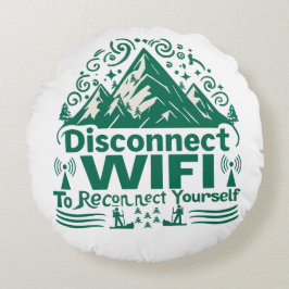 Undvik den digitala återkopplingen till naturen rund kudde