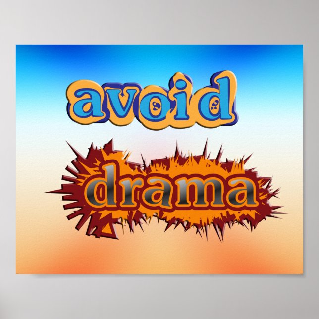 Undvik Drama Poster (Framsidan)