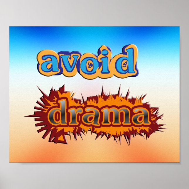Undvik Drama-Poster Poster (Framsidan)