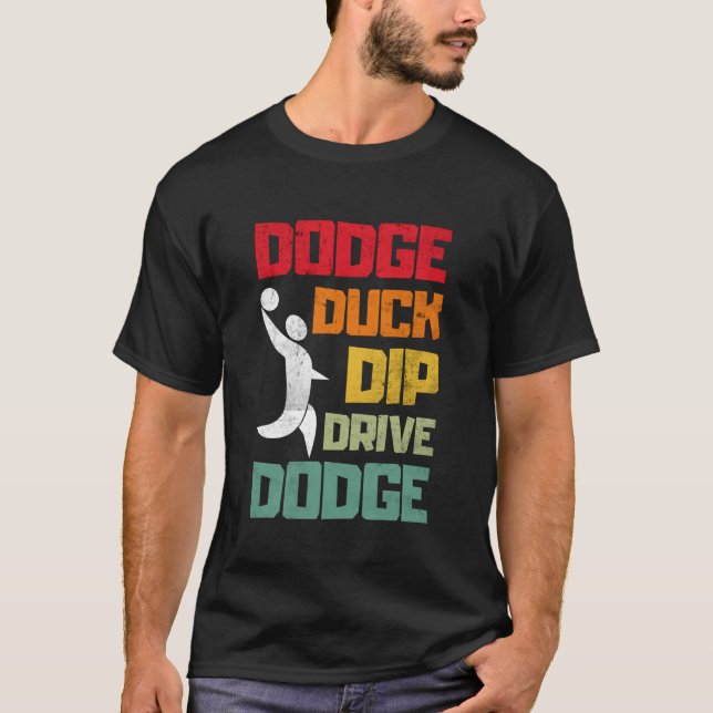 Undvik Duck Dip Dyk Undvik Rolig Undvikbollspelare T Shirt (Framsida)