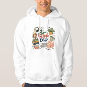 Undvik Människor Klubb Mysig Introvert Vibe Hoodie