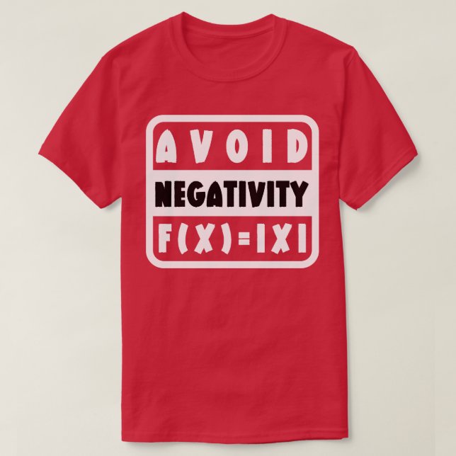 Undvik negativ aktivitet på Math 1 T Shirt (Design framsida)