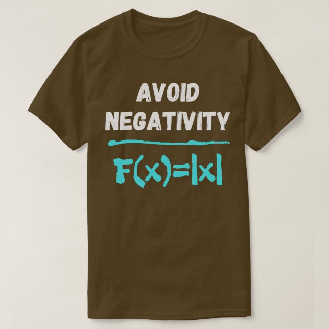Undvik negativ formelformel för yndig matematikekv t shirt (Design framsida)