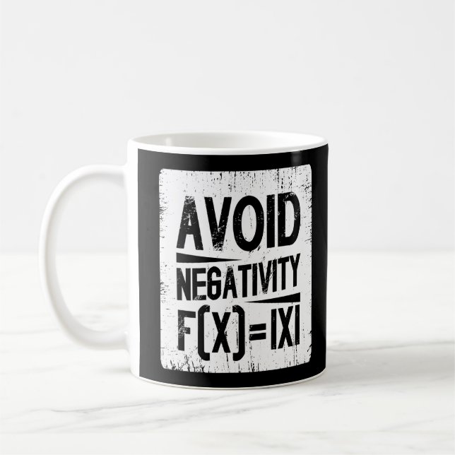 Undvik negativ Joke för absolut värdeekvation Kaffemugg (Vänster)