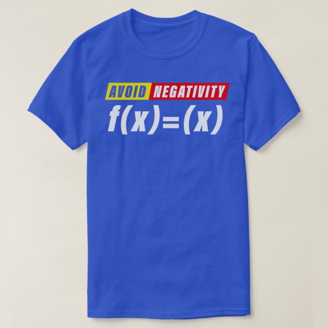 Undvik negativ matematik t shirt (Design framsida)