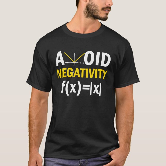 Undvik negativ Math Pun-ekvation T Shirt (Framsida)