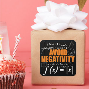 Undvik negativ påverkan på matematiklärare i matem fyrkantigt klistermärke