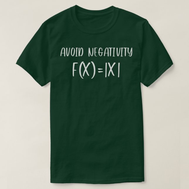 Undvik negativ, ynklig matematik t shirt (Design framsida)